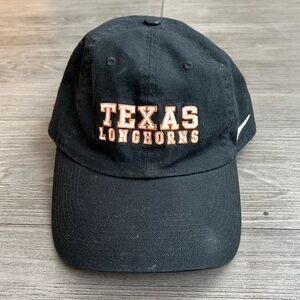 Texas Longhorns UT Black Nike Cotton Canvas Baseball Hat